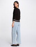 Morgan Sweater MBEYA NOIR/OFFWHITE