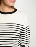 Morgan Sweter MELENE OFF WHITE/NOIR Morgan Sweter MELENE OFF WHITE/NOIR