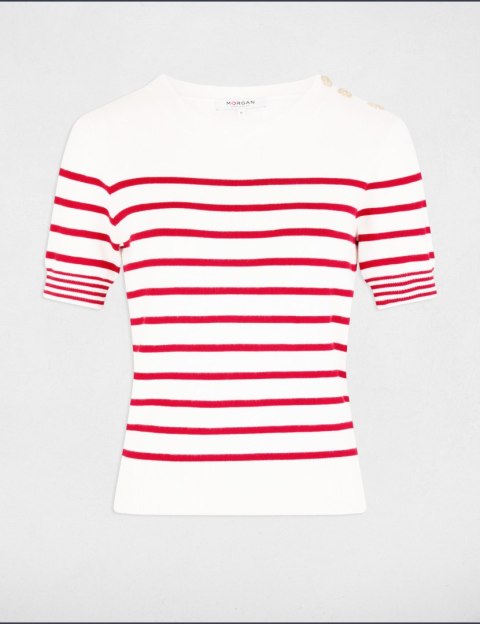 Morgan Sweater MTERI IVOIRE/CERISE Morgan Sweater MTERI IVOIRE/CERISE