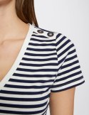 Morgan Bluzka DINA OFF WHITE/MARIN Morgan Bluzka DINA OFF WHITE/MARIN
