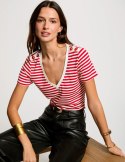 Morgan Blouse DINA OFF WHITE/ROUGE
