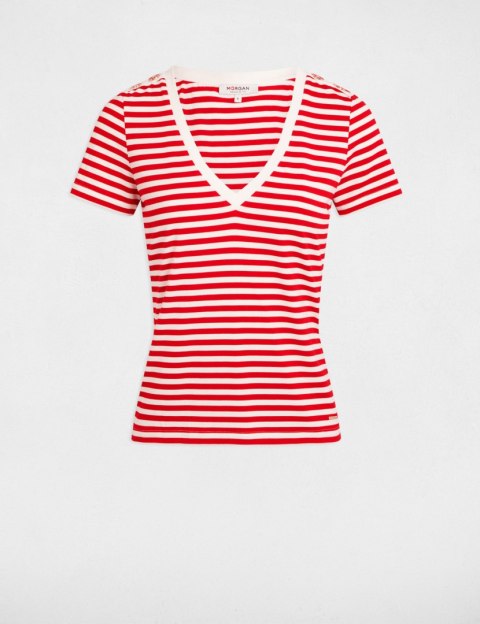 Morgan Blouse DINA OFF WHITE/ROUGE Morgan Blouse DINA OFF WHITE/ROUGE