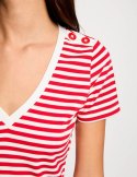 Morgan Blouse DINA OFF WHITE/ROUGE