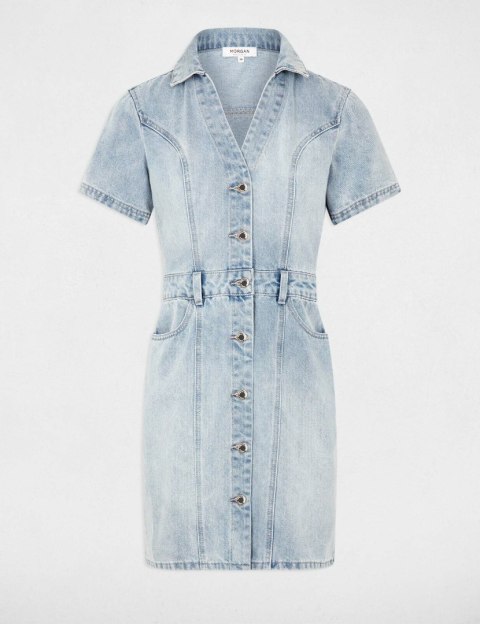 Morgan Dress ROGLA JEAN BLEACHED Morgan Dress ROGLA JEAN BLEACHED