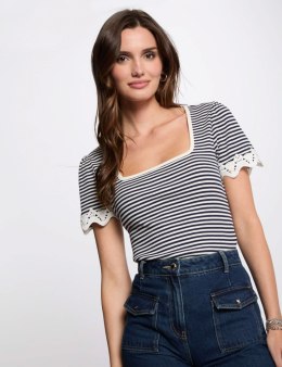 Morgan Blouse DELSA MAR/OFF WHITE