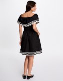 Morgan Dress RCAPRI NOIR/OFF WHITE
