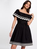 Morgan Dress RCAPRI NOIR/OFF WHITE