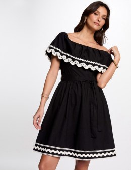 Morgan Dress RCAPRI NOIR/OFF WHITE