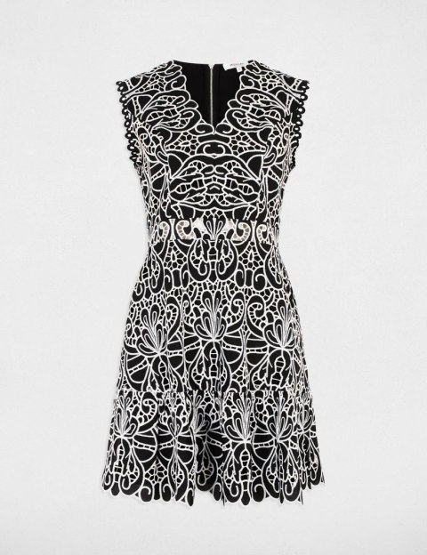 Morgan Dress RYLAC NOIR/OFF WHITE Morgan Dress RYLAC NOIR/OFF WHITE