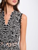 Morgan Dress RYLAC NOIR/OFF WHITE