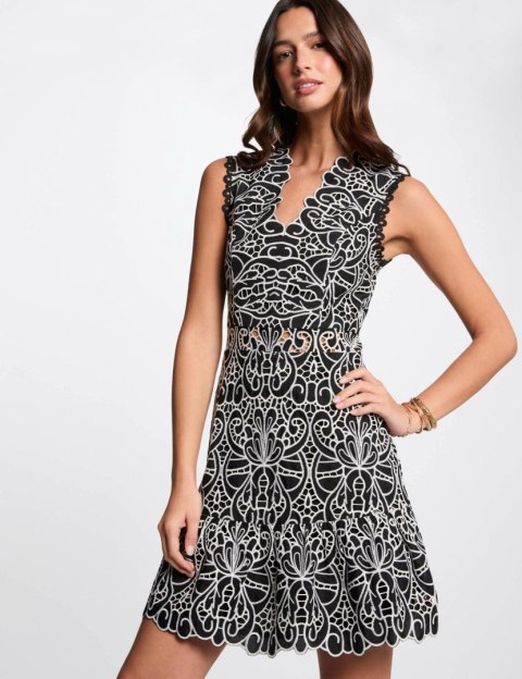 Morgan Dress RYLAC NOIR/OFF WHITE Morgan Dress RYLAC NOIR/OFF WHITE