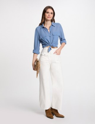 Morgan Pants PWIDE3 OFF WHITE