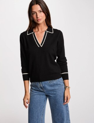 Morgan Sweter MCOLO NOIR/IVOIRE