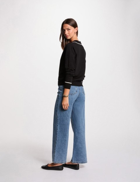 Morgan Sweater MCOLO NOIR/IVOIRE