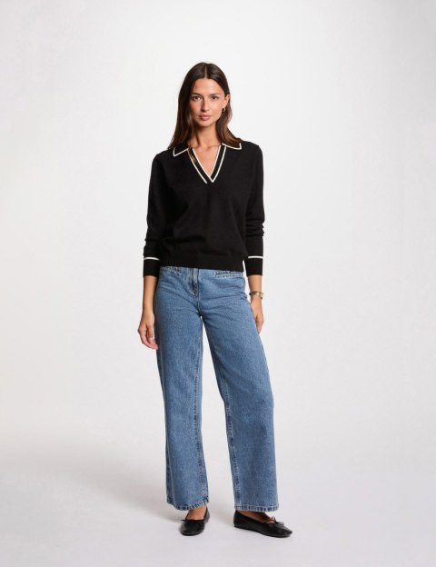 Morgan Sweater MCOLO NOIR/IVOIRE