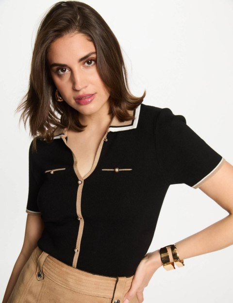 Morgan Sweter MTOI NOIR/BEIGE