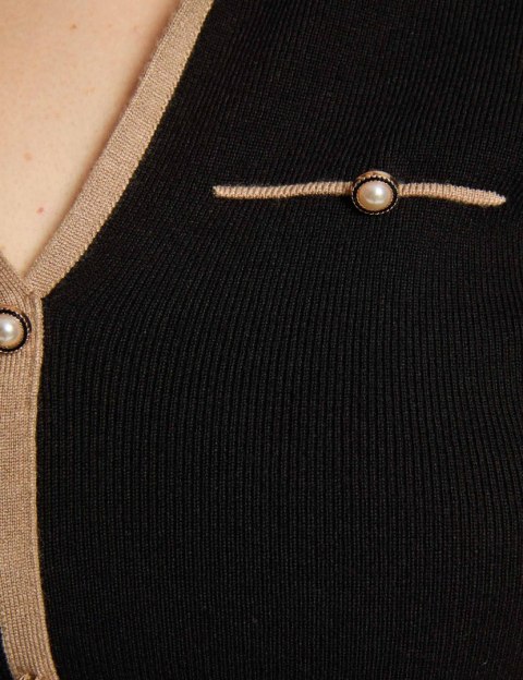 Morgan Sweter MTOI NOIR/BEIGE