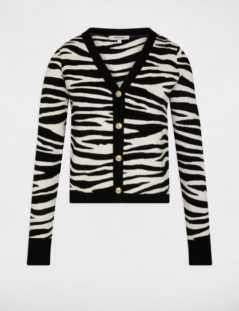 Morgan Sweter MZOO NOIR/OFF WHITE