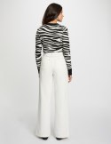 Morgan Sweter MZOO NOIR/OFF WHITE