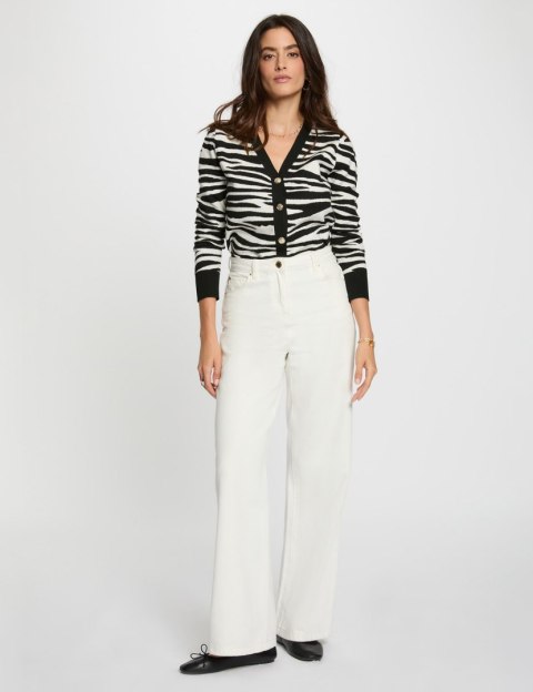 Morgan Sweter MZOO NOIR/OFF WHITE