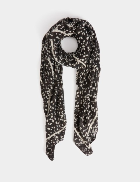 Morgan Scarf 5PLIZO NOIR/IVOIRE
