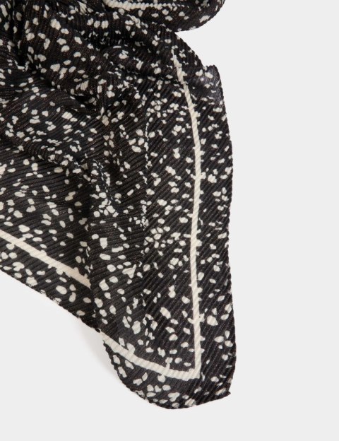 Morgan Scarf 5PLIZO NOIR/IVOIRE