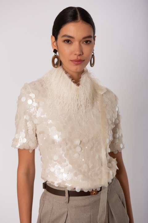 Siste's Blouse ST12S0242T55 PANNA