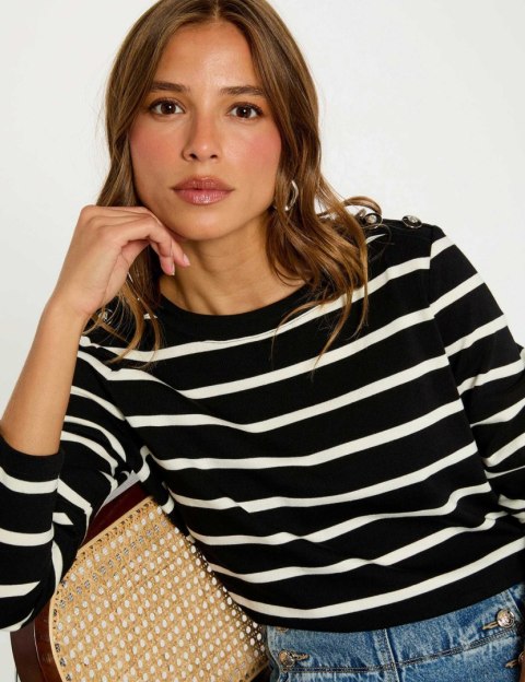 Morgan Bluzka TBATO NOIR/OFF WHITE