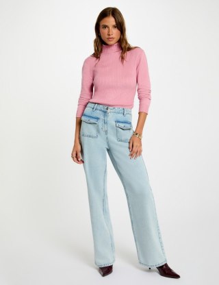 Morgan Sweter MENTOL FLAMINGO
