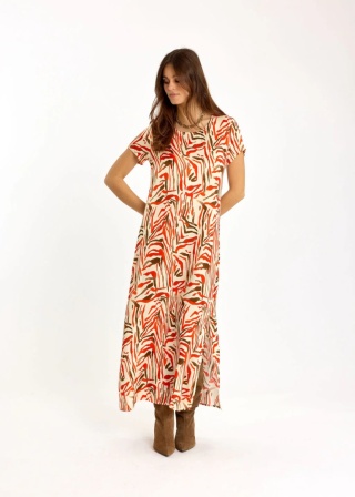 Lauren Vidal Dress LVIRISA ORANGE
