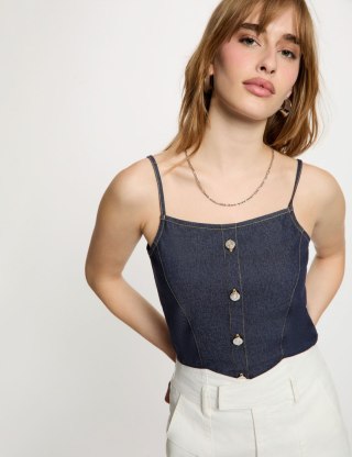 Morgan Blouse OJAN DENIM BRUT