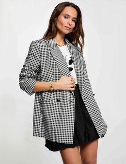 Morgan Żakiet VICHY.F NOIR/OFF WHITE