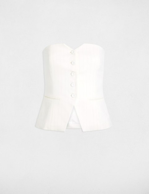 Morgan Kamizelka CURL.F M OFF WHITE