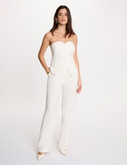 Morgan Spodnie PCURL.F M OFF WHITE