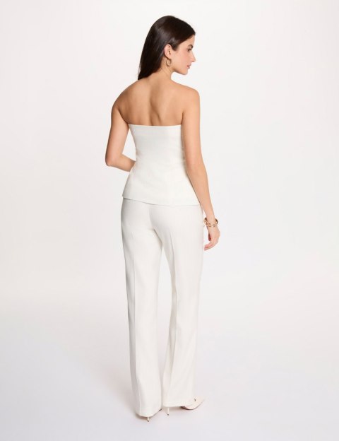 Morgan Spodnie PCURL.F M OFF WHITE