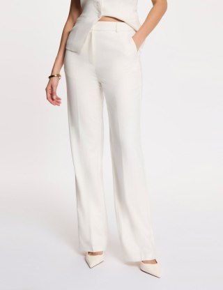 Morgan Pants PCURL.F M OFF WHITE