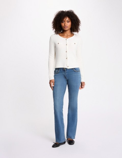 Morgan Sweter MBOSS M OFF WHITE