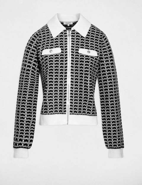 Morgan Sweter MLILIAN NOIR/OFF WHITE