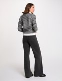 Morgan Sweter MLILIAN NOIR/OFF WHITE