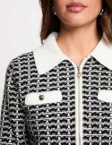 Morgan Sweter MLILIAN NOIR/OFF WHITE
