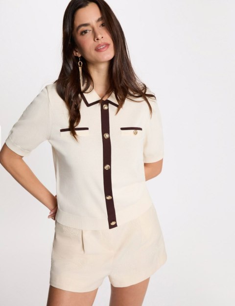 Morgan Sweter MIRO M IVOIRE/CHOCOLAT