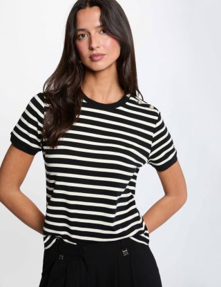 Morgan Bluzka DFARO NOIR/OFF WHITE