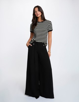 Morgan Bluzka DFARO NOIR/OFF WHITE