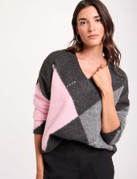 Morgan Sweter MFELICI GRIS ANTHRAC