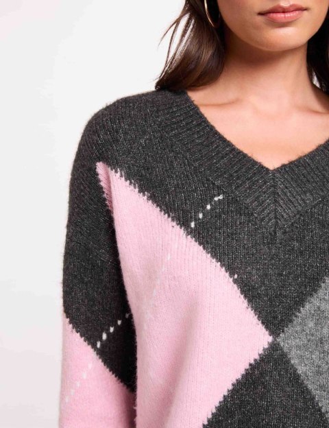 Morgan Sweter MFELICI GRIS ANTHRAC